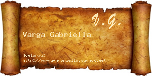 Varga Gabriella névjegykártya