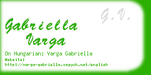 gabriella varga business card